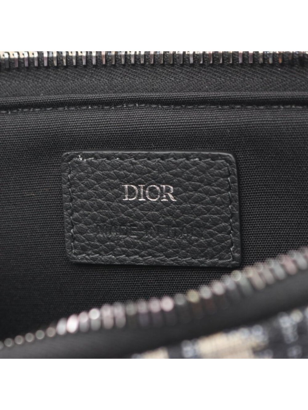 Dior Clutch Saddle Pouch White Beige Navy Canvas Oblique - Picture 4 of 7